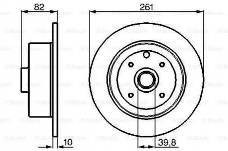 Тормозной диск - (569204, 90348319, 90250703) BOSCH 0986478328