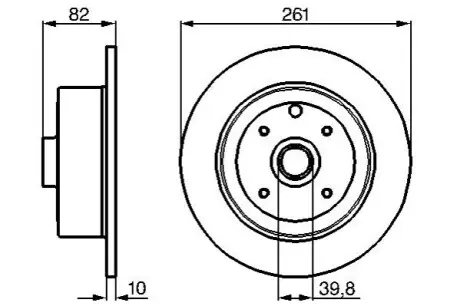 Диск гальмівний задн Лів/Прав OPEL KADETT E, VECTRA A 2.0 12.87-11.95 Bosch 0986478328 Купити в Україні