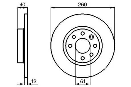 Диск гальмівний передн Лів/Прав VOLVO 440, 460, 480 1.6-2.0 04.86-12.96 Bosch 0986478386 Купити в Україні