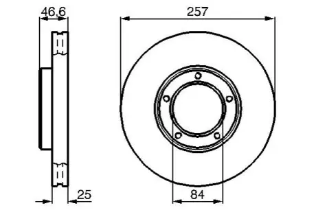 Диск гальмівний передн Лів/Прав TOYOTA DYNA, DYNA 100, HIACE III, HILUX IV, HILUX V, HILUX VI VW TARO 1.8-3.0D 12.82-07.05 Bosch 0986478397 Купити в Україні