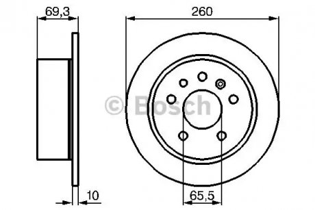 Тормозной диск BOSCH 0986478430 (фото 1)