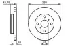 Диск гальмівний передн Лів/Прав TOYOTA PASEO, STARLET, TERCEL 1.0/1.3/1.5 12.89-09.99 Bosch (0986478438) зображення 1