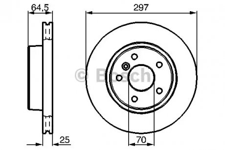 Тормозной диск BOSCH 0986478483