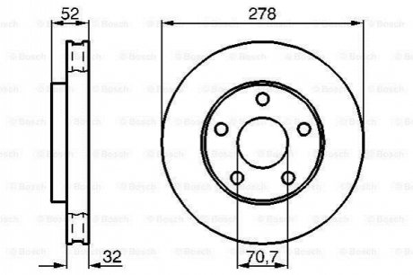 Диск тормозной BOSCH 0986478486 (фото 1)