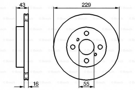 Диск тормозной BOSCH 0986478491 (фото 1)