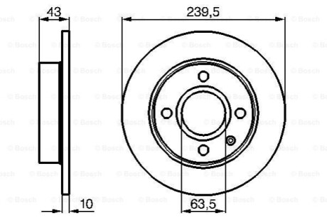 Тормозной диск BOSCH 0986478501 (фото 1)