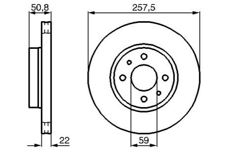 Тормозной диск BOSCH 0986478512 (фото 1)