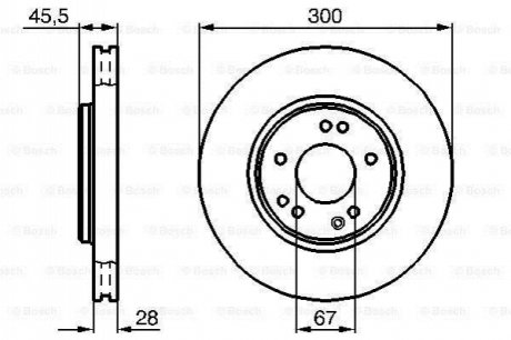 Тормозной диск BOSCH 0986478526 (фото 1)