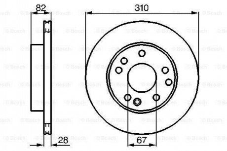 Тормозной диск BOSCH 0986478528 (фото 1)