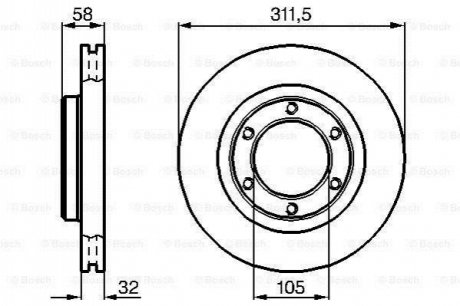 Диск тормозной BOSCH 0 986 478 580 (фото 1)