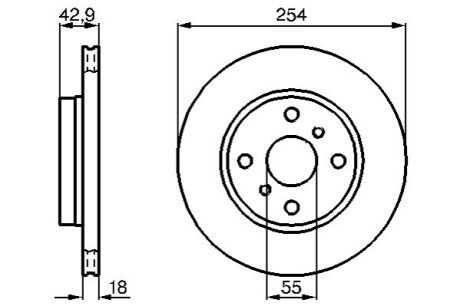 Тормозной диск BOSCH 0986478585 (фото 1)