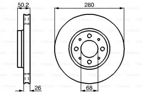 Тормозной диск BOSCH 0986478602 (фото 1)