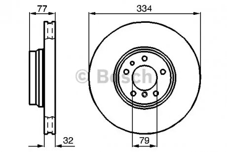 Диск тормозной BOSCH 0986478623 (фото 1)