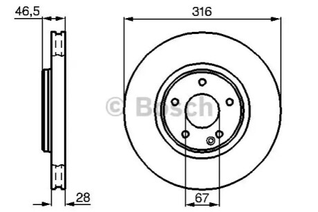 Тормозной диск BOSCH 0986478625 (фото 1)