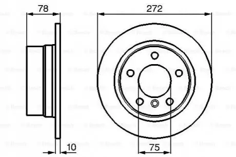 Тормозной диск Bosch 0986478641