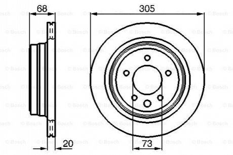 Диск тормозной BOSCH 0986478660 (фото 1)