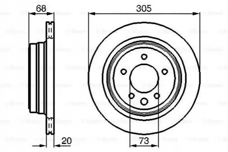 Диск тормозной Bosch 0986478660