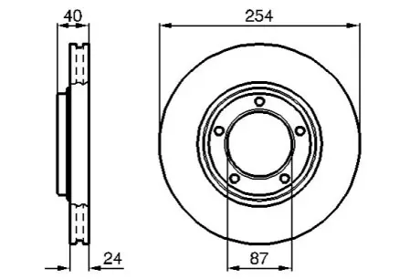Диск гальмівний передн Лів/Прав HYUNDAI H-1, H-1 / STAREX 2.4/2.5D 06.97-12.07 Bosch 0986478663 Купити в Україні