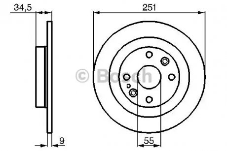 Тормозной диск BOSCH 0986478701 (фото 1)