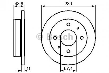 Тормозной диск BOSCH 0986478727 (фото 1)