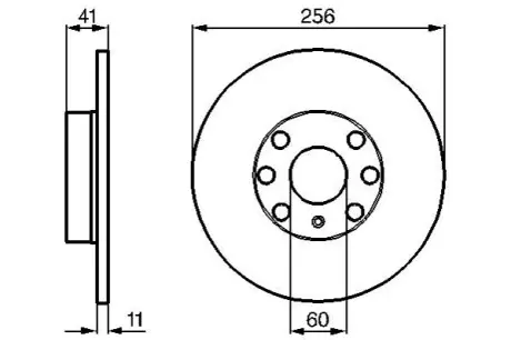 Диск гальмівний передн Лів/Прав OPEL ASTRA G 1.2 02.98-01.05 Bosch 0986478880 Купити в Україні