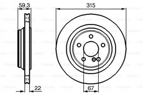 Тормозной диск BOSCH 0986478966 (фото 1)