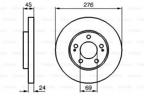 Диск тормозной BOSCH 0 986 479 035