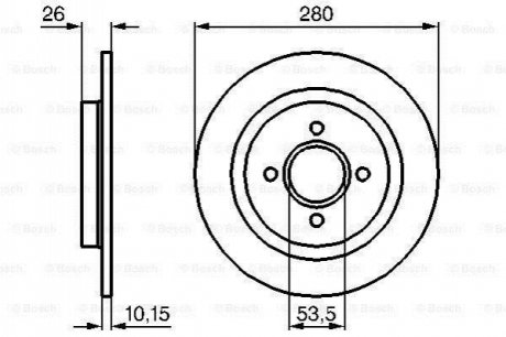 Тормозной диск BOSCH 0986479049 (фото 1)