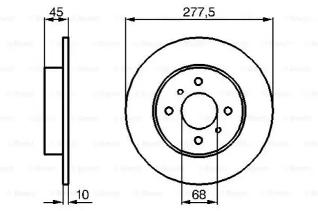 Диск тормозной Bosch 0986479105 Купить в Украине