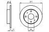 Диск гальмівний передн Лів/Прав DAIHATSU CUORE V, CUORE VI, CUORE VII, TREVIS 0.7/1.0 11.98 Bosch (0986479119) зображення 1
