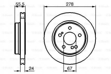 Тормозной диск BOSCH 0986479133