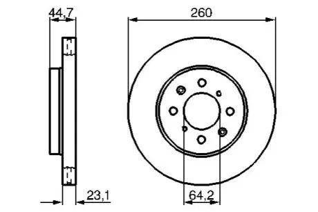 Диск гальмівний передн Лів/Прав HONDA CIVIC VII, CR-V I 1.7D/2.0 10.95-09.05 Bosch 0986479226 Купити в Україні