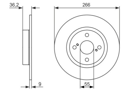 Тормозной диск BOSCH 0986479335 (фото 1)