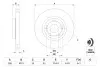 Фото Диск гальмівний передн Лів/Прав TOYOTA AVENSIS, COROLLA VERSO 1.6-2.2D 04.04-03.09 Bosch (0986479454) зображення 5
