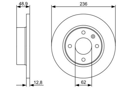 Тормозной диск BOSCH 0986479491 (фото 1)