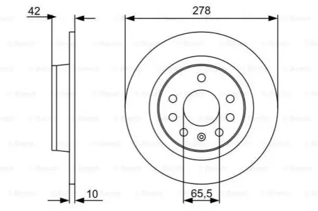 Тормозной диск Bosch 0986479515 Купить в Украине