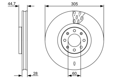 Тормозной диск BOSCH 0986479531 (фото 1)