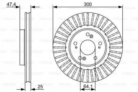 Тормозной диск BOSCH 0986479534 (фото 1)