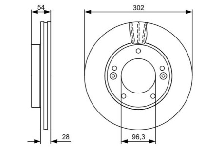 Тормозной диск BOSCH 0986479540 (фото 1)