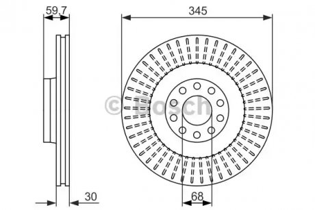 Тормозной диск BOSCH 0986479589 (фото 1)