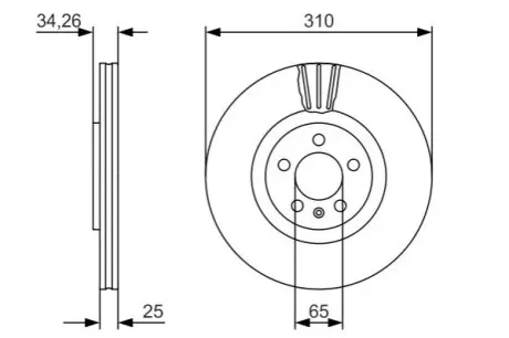 Тормозной диск Bosch 0986479642 Купить в Украине