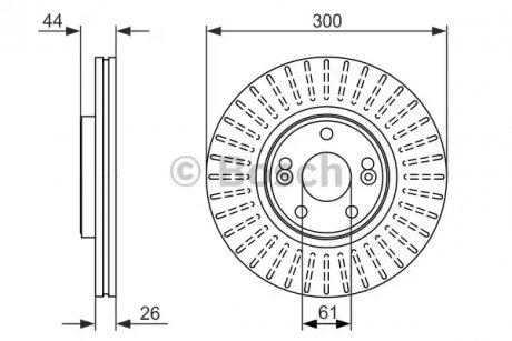 Тормозной диск BOSCH 0986479668 (фото 1)