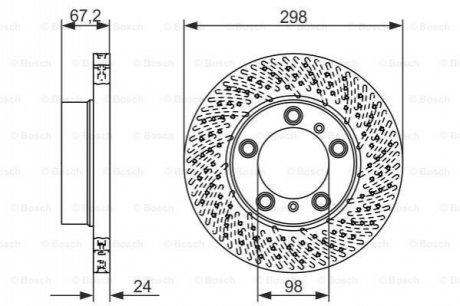 ЩИТ КОЛОДОК. PORSCHE BOXSTER PP 04-09 BOSCH 0 986 479 675 (фото 1)