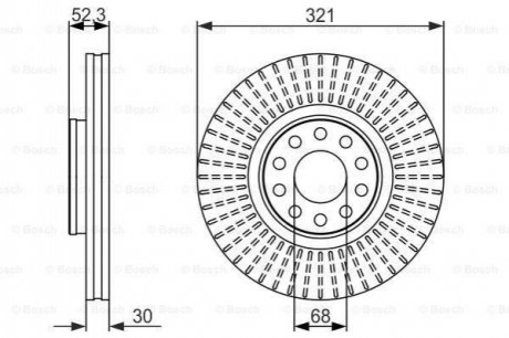 Тормозной диск BOSCH 0986479690 (фото 1)