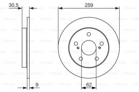 Тормозной диск BOSCH 0986479765 (фото 1)