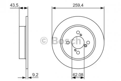 Тормозной диск BOSCH 0986479792 (фото 1)