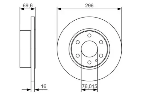Гальмівний диск Bosch 0986479A51 Купити в Україні