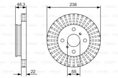 Тормозной диск BOSCH 0986479A63 (фото 1)