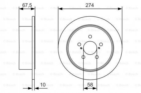 Тормозной диск BOSCH 0986479A82