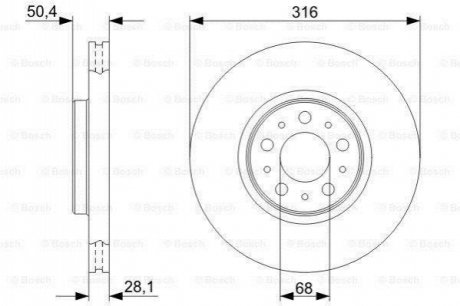 Диск тормозной BOSCH 0986479C85